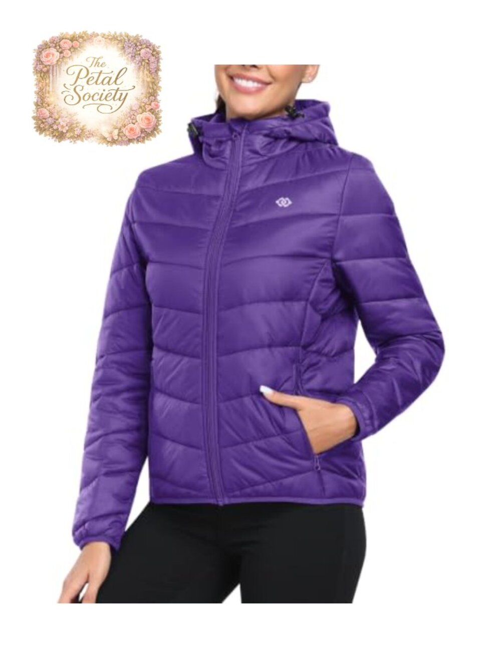 MoFiz Women's Quilted Puffer Jacket Hooded Waterproof Insulated Warm Coat